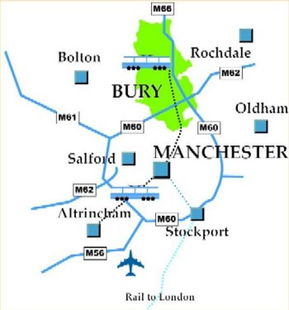 Regional map of Bury