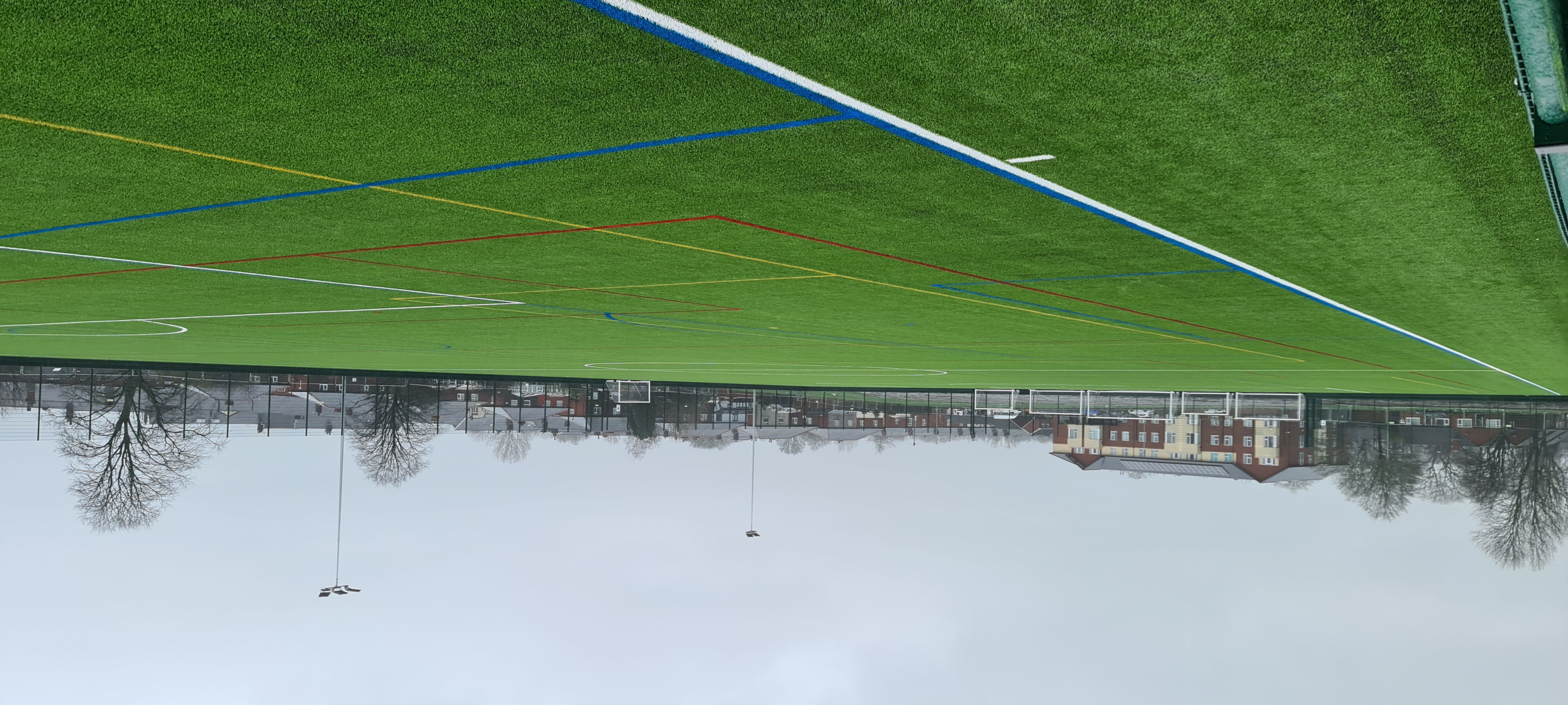 Artificial football pitch