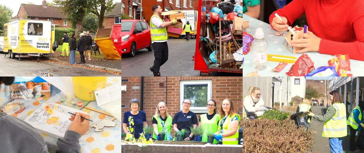 Collection on estate action day photos