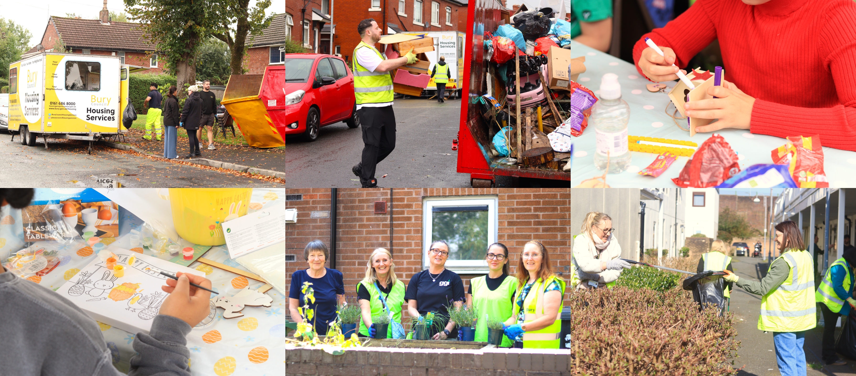 Collection on estate action day photos