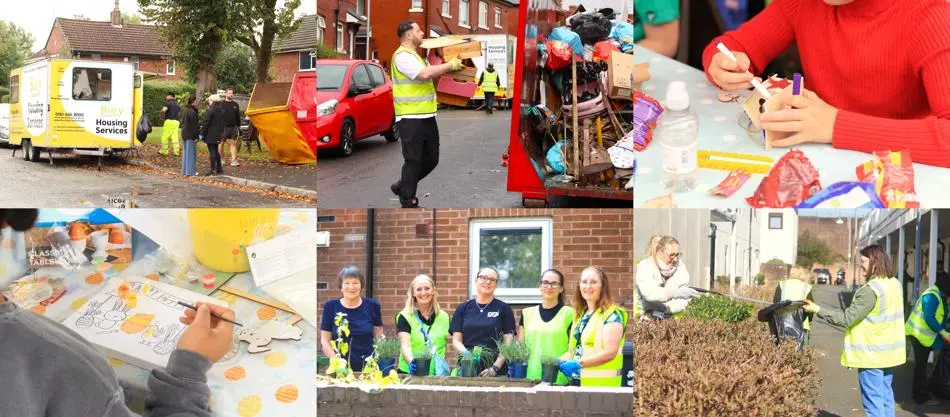 Collection on estate action day photos