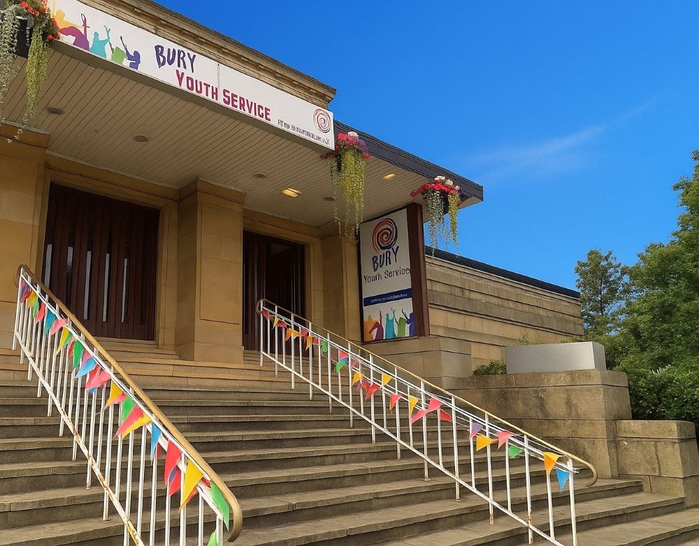 Steps leading to the entrance to the Elizabethan Suite, Bury.