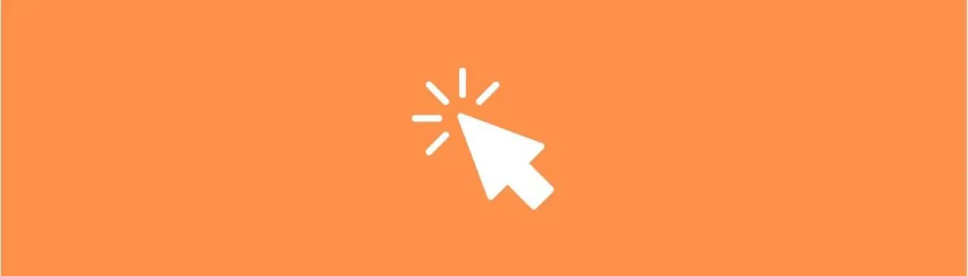 cursor icon on orange background
