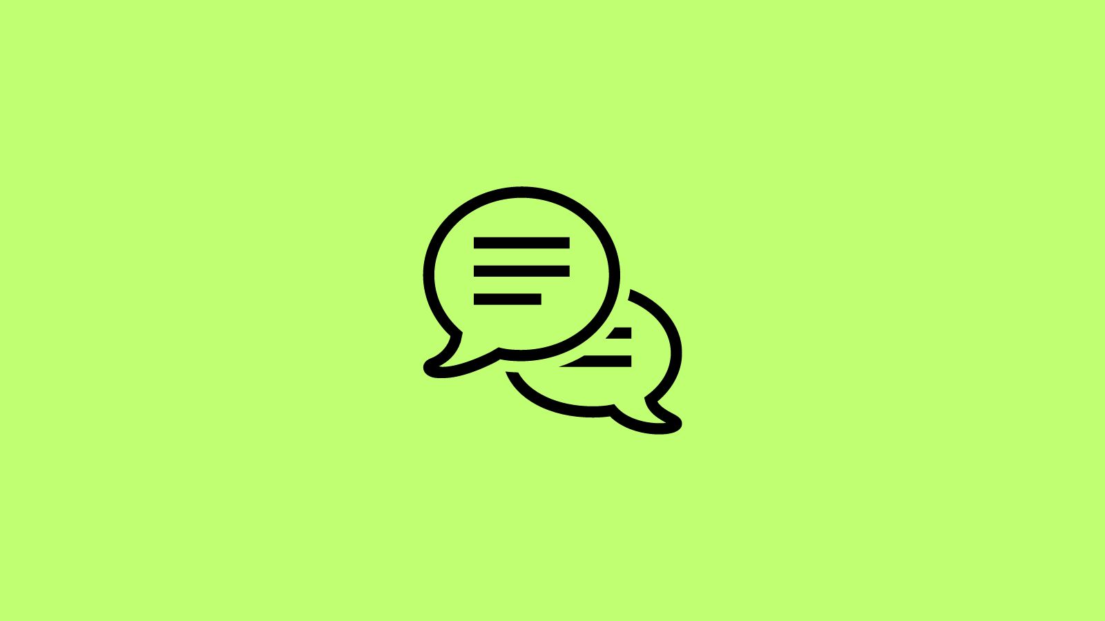 speech bubbles with lines for text