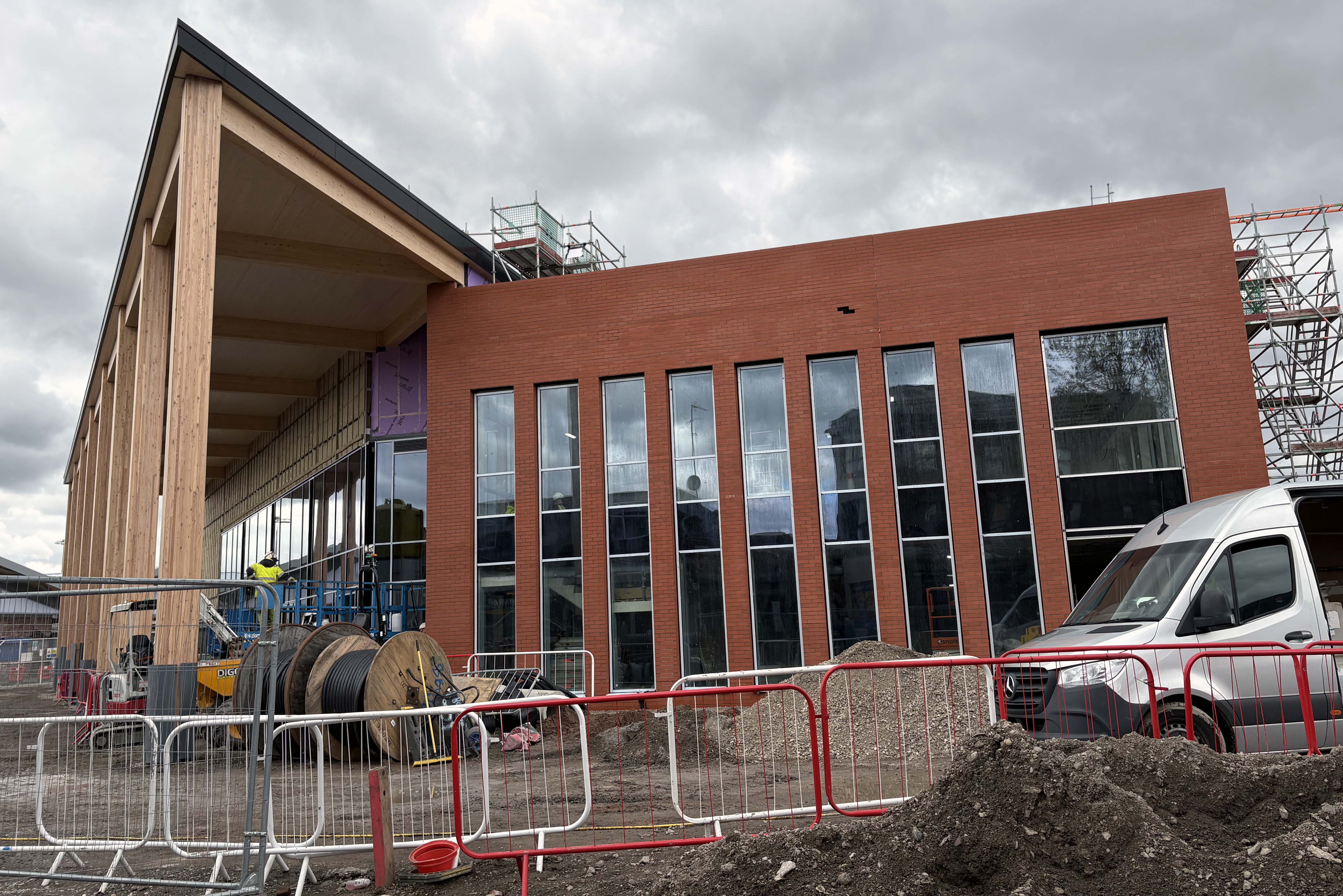 A large building under construction