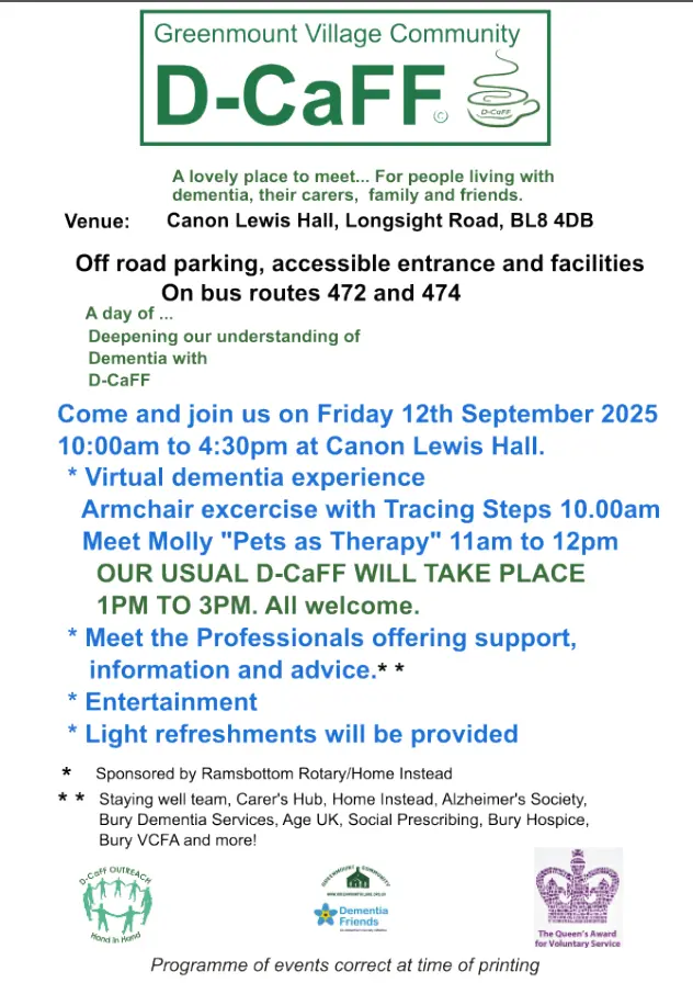 Poster for D-Caff event