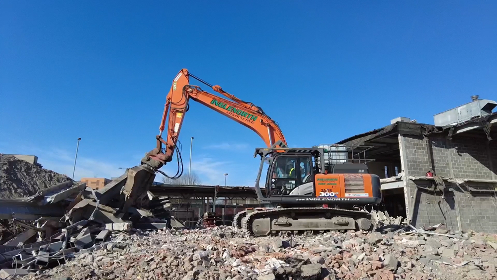 Large digger on a building site