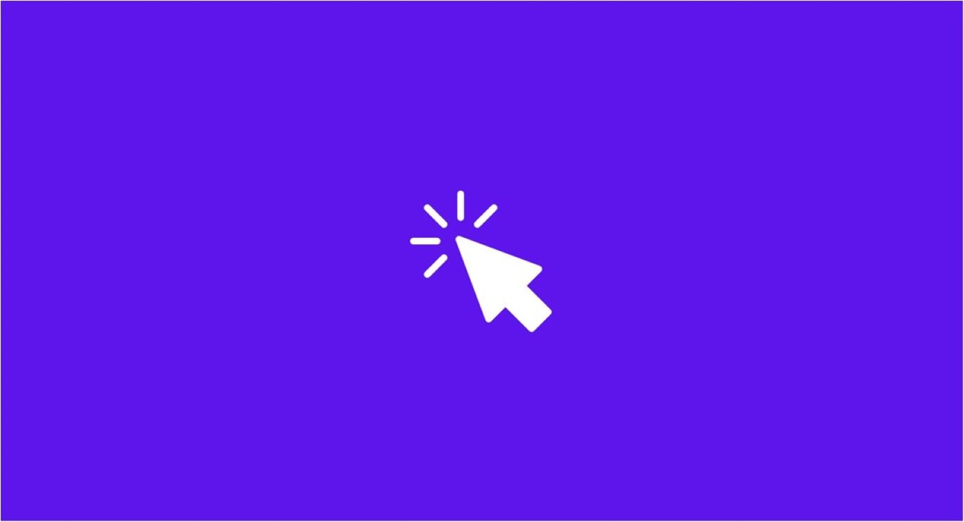 cursor icon on purple background