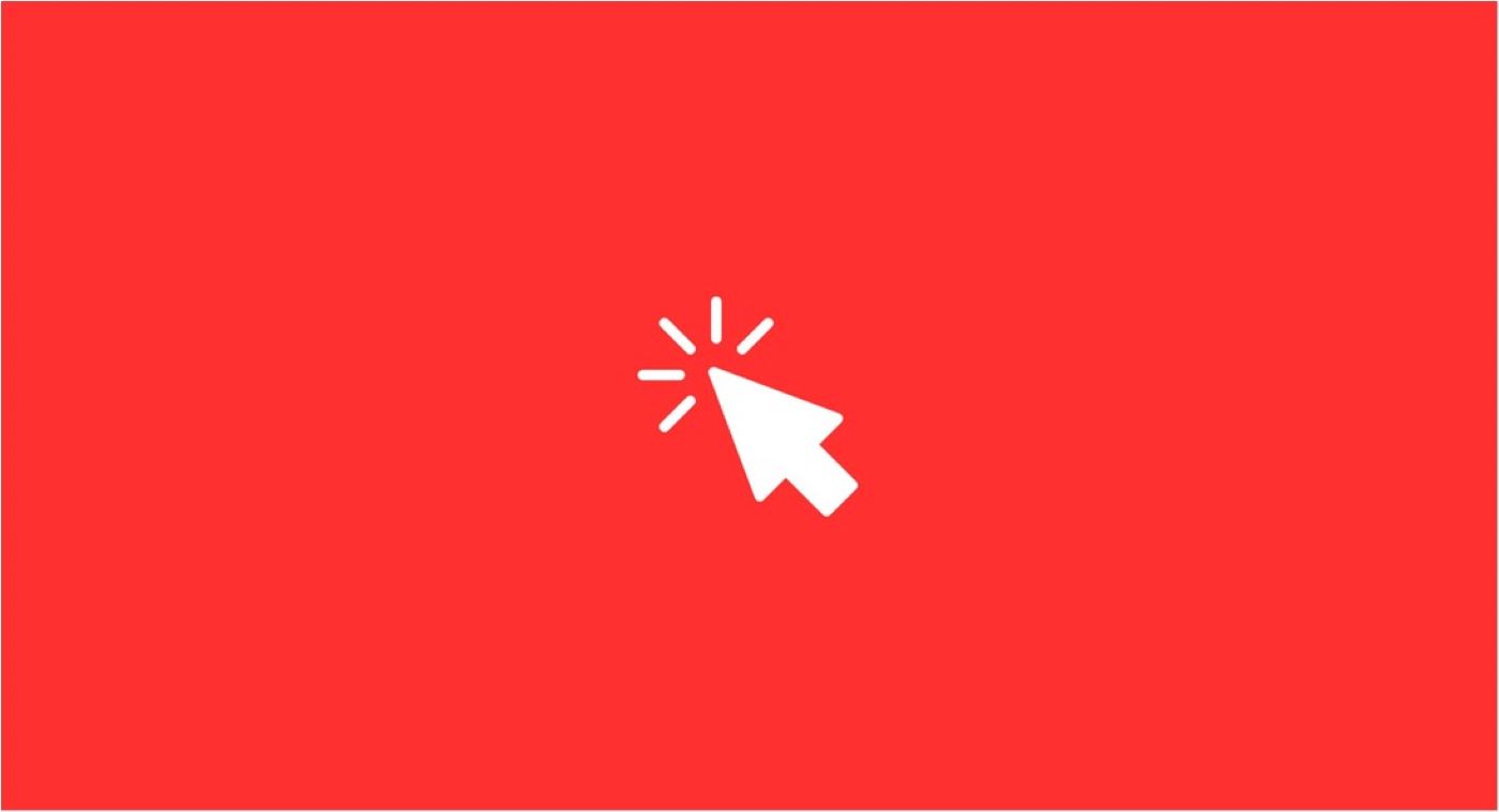 cursor icon on red background