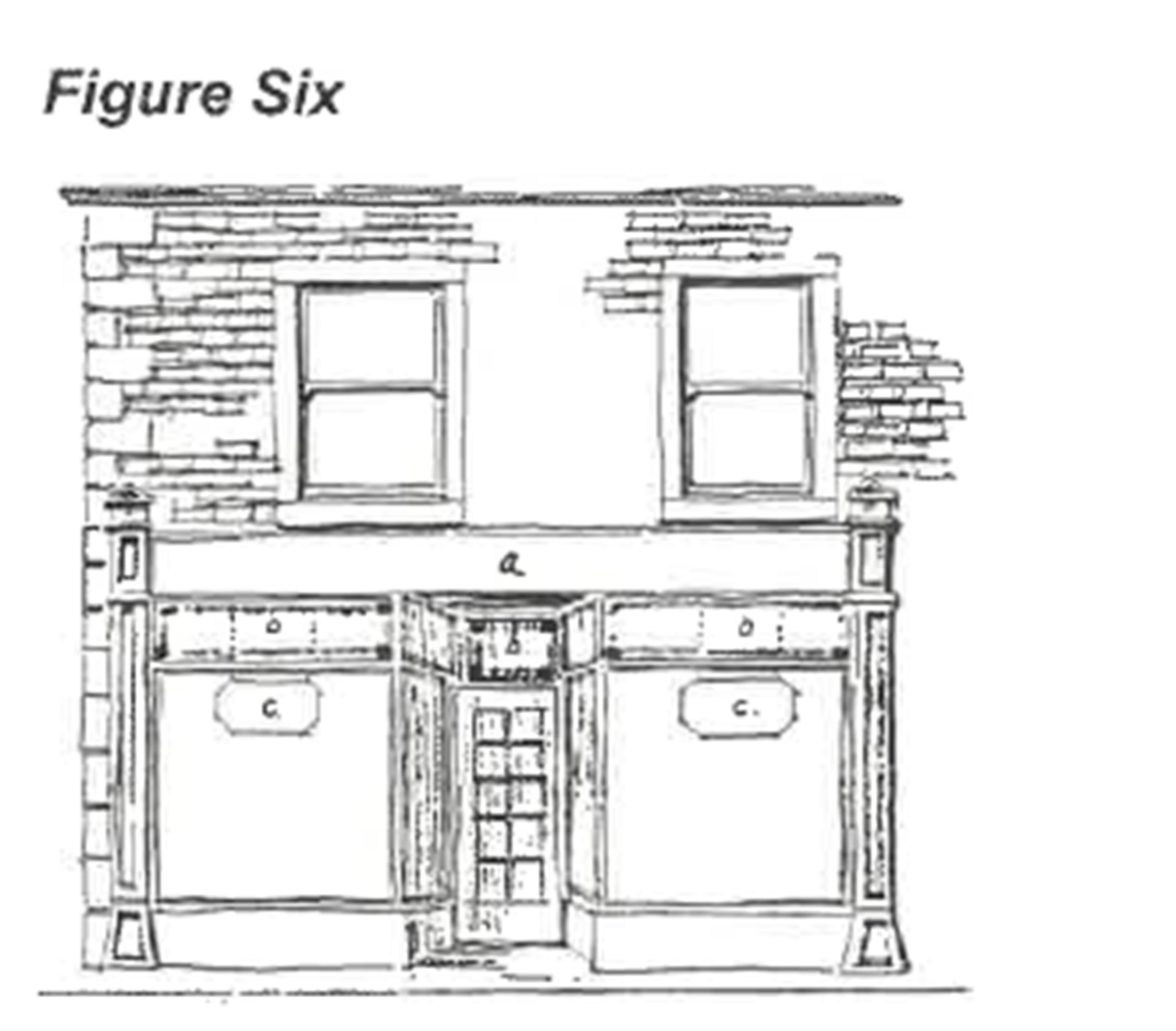 Example of fascia integrated with the building's proportions.