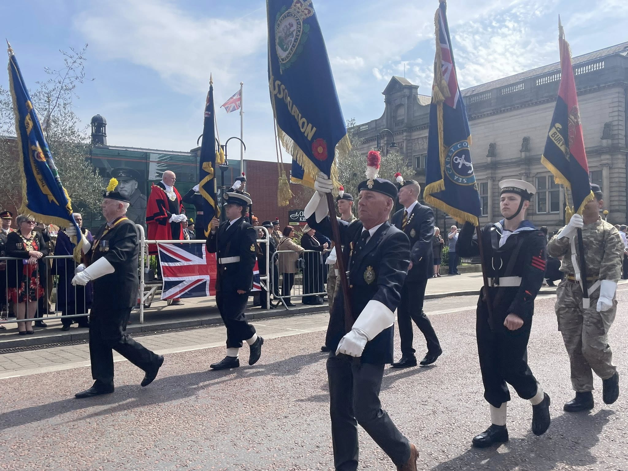 Gallipoli Day parade in Bury town centre