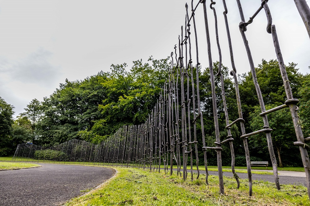 Pathway and railings at Hamilton Road Park.
