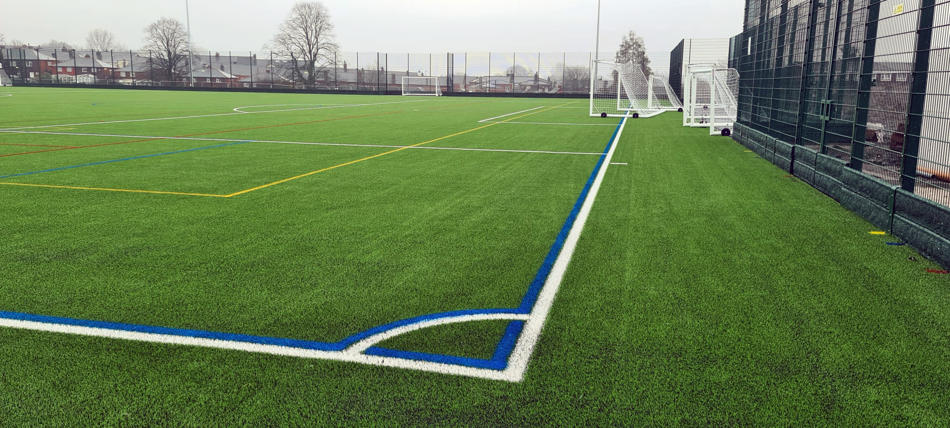 Artificial football pitch