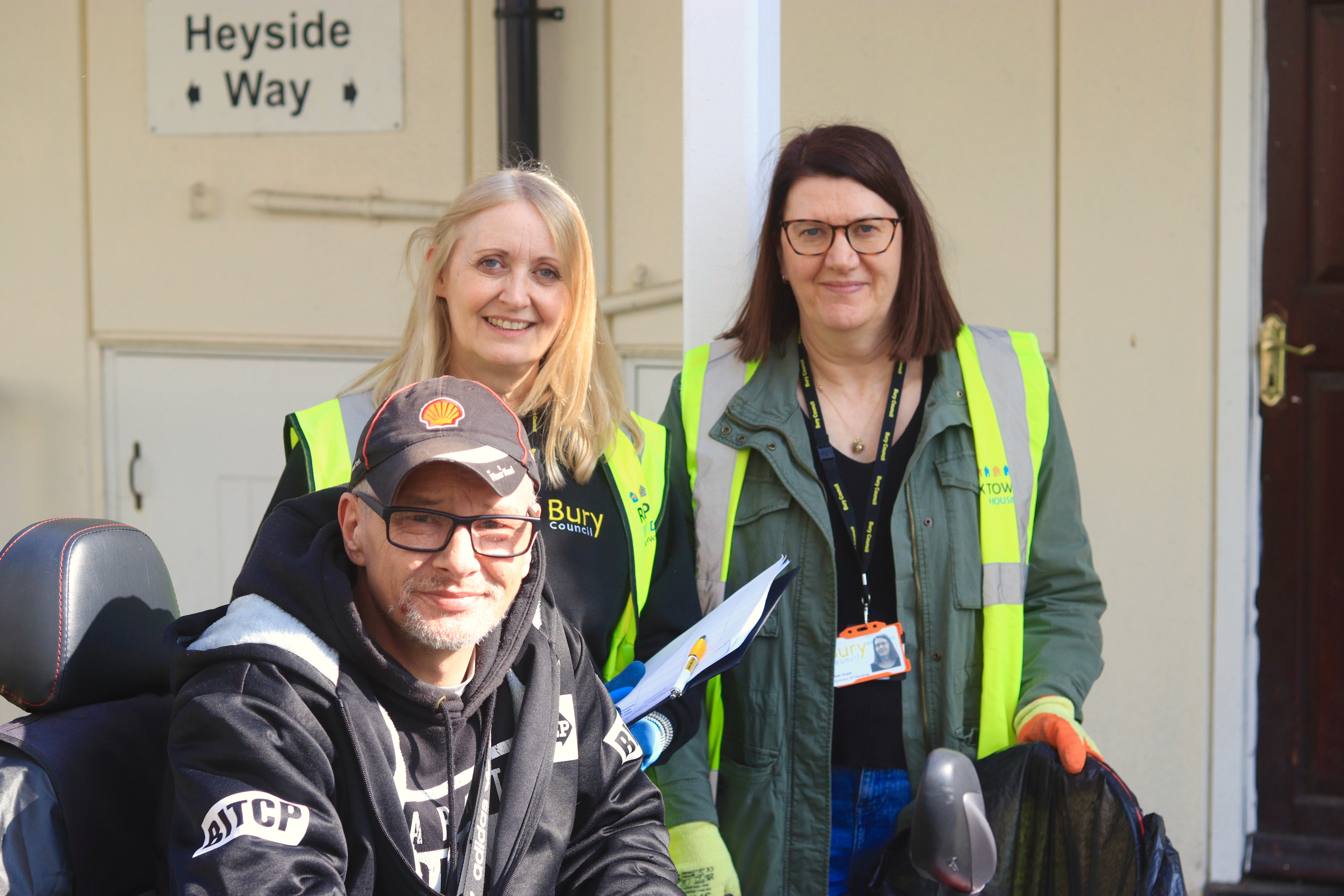 Bury Housing Services Staff with local tenant