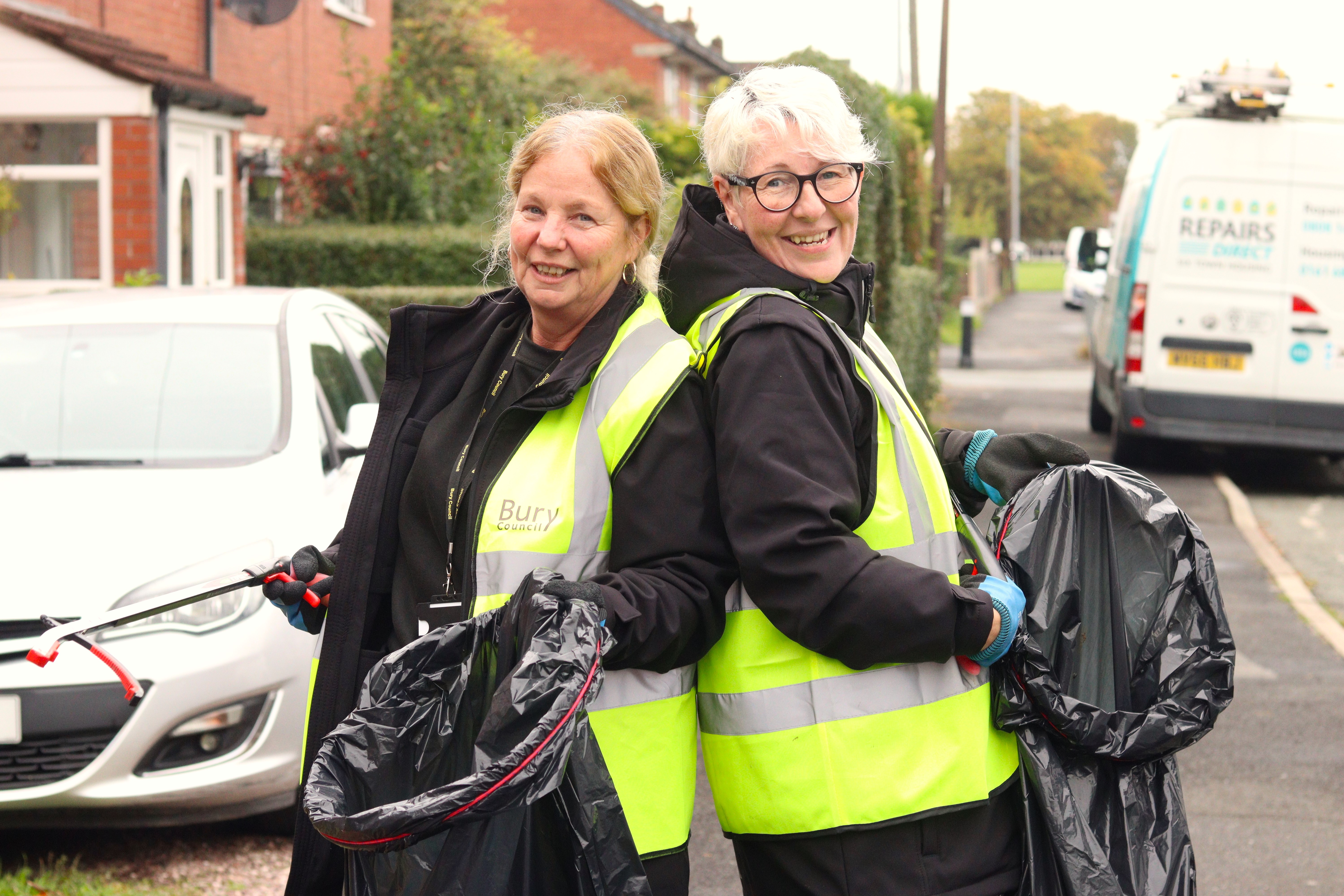 staff litter picking