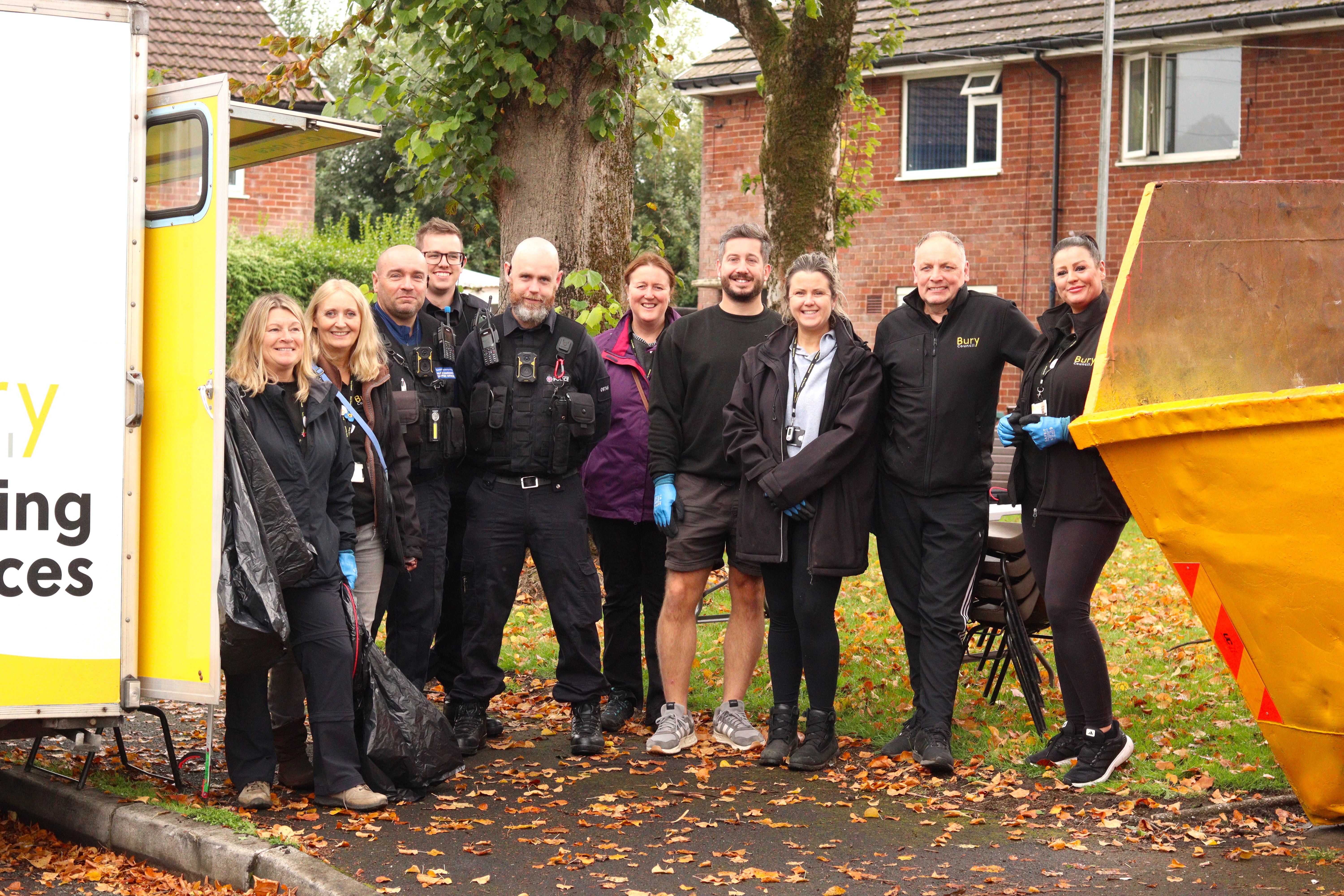 group of staff and volunteers