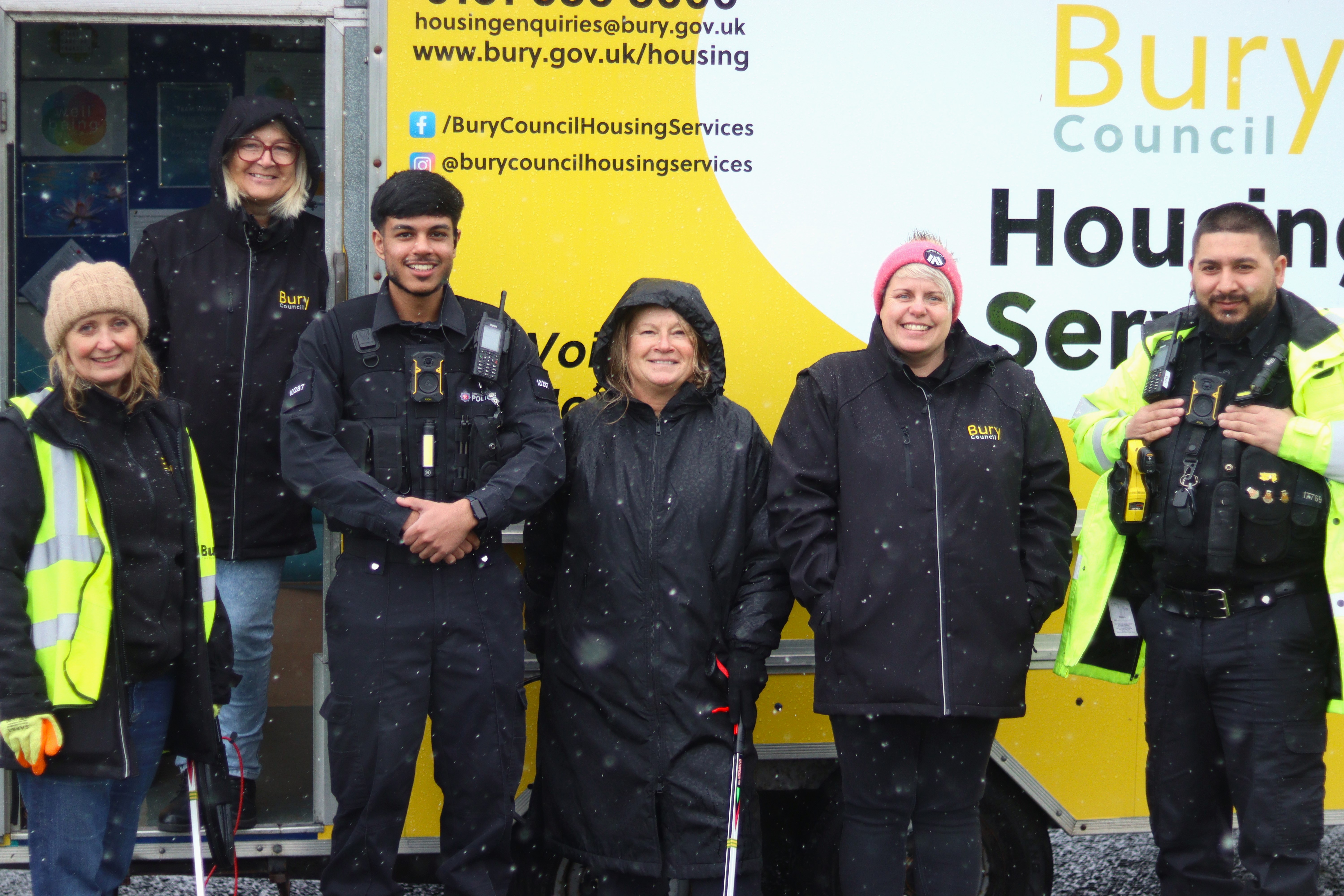 Housing Staff with Police