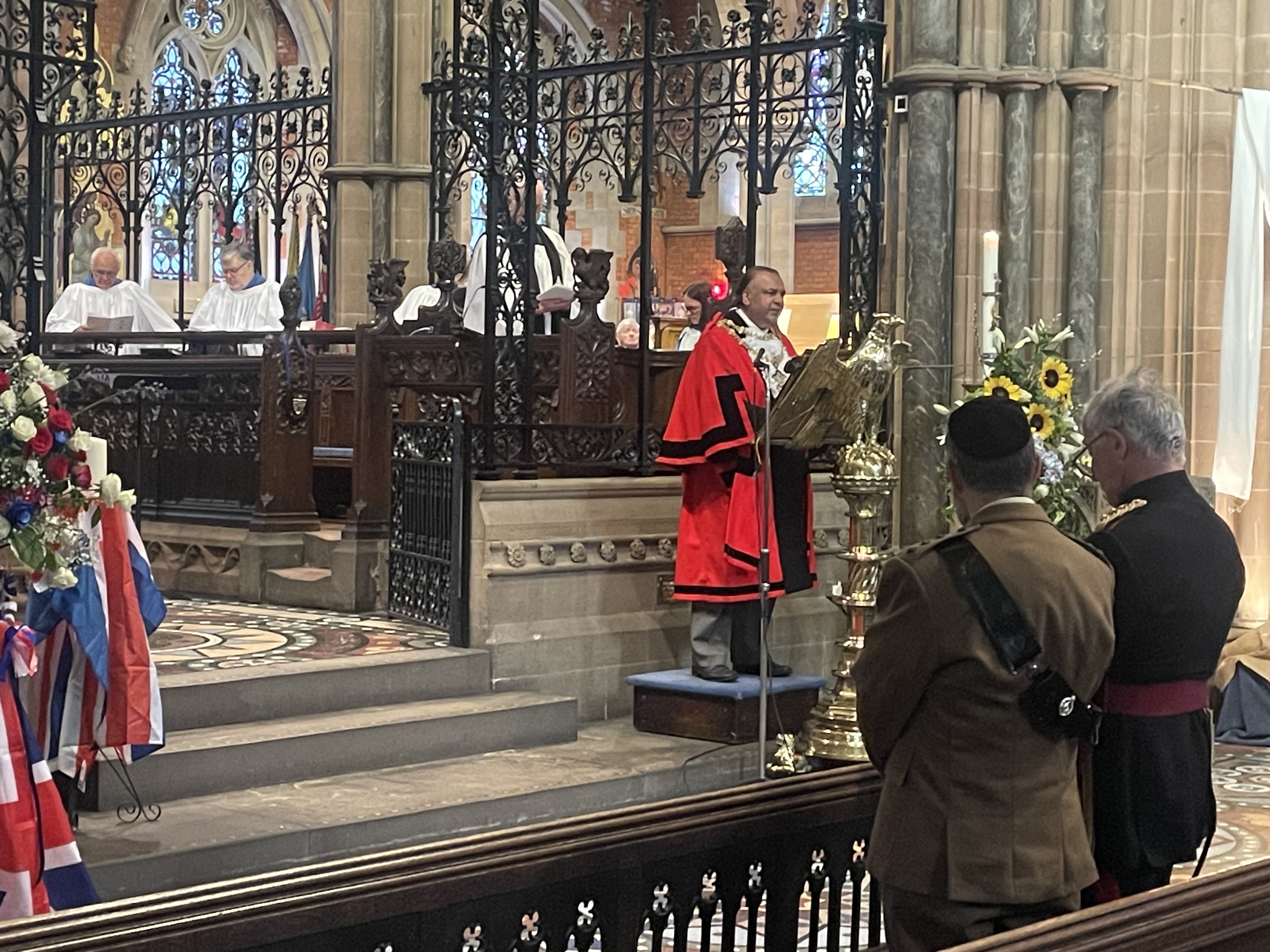 Last year's Mayor at the VE Day Service