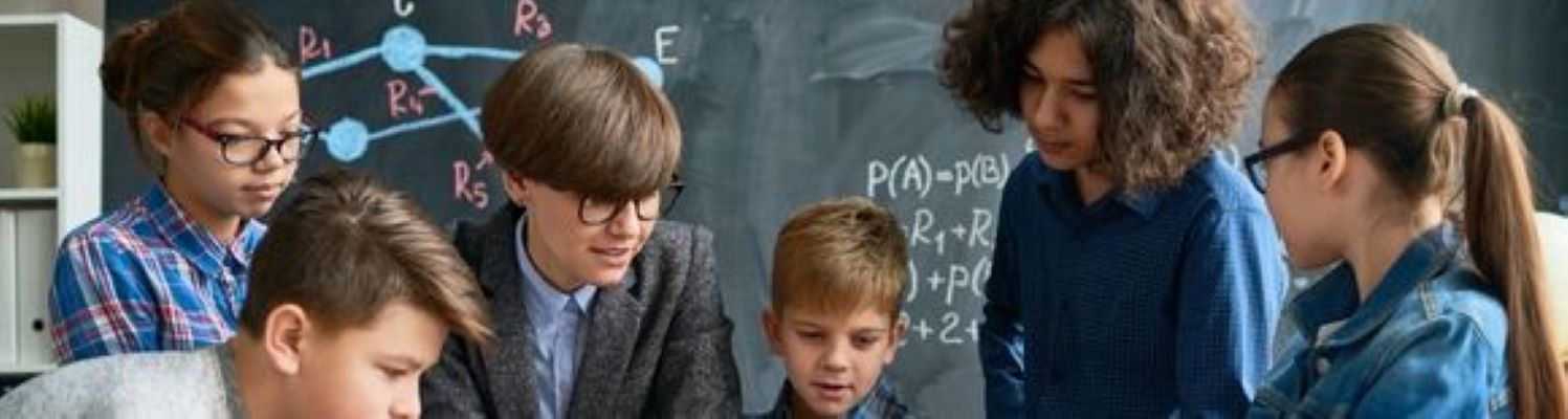 young people in a classroom