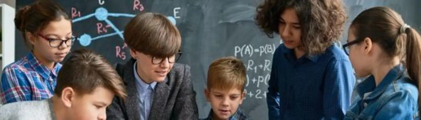 young people in a classroom