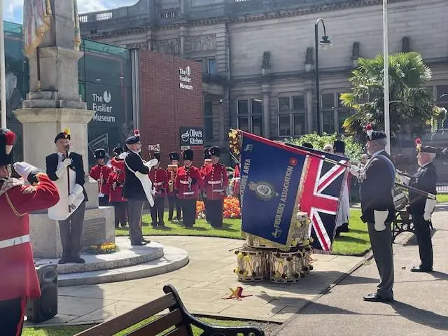 Veterans at the Minden Day service
