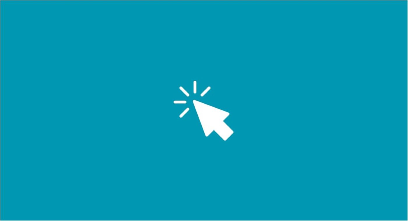 cursor icon on blue background