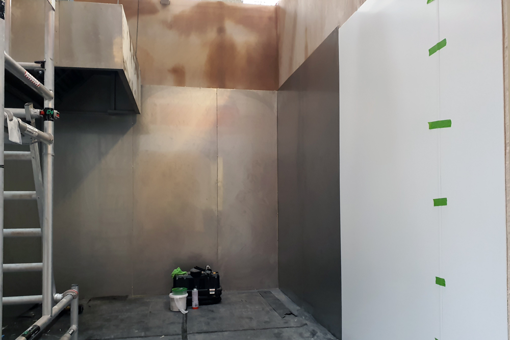 A plastered indoor wall