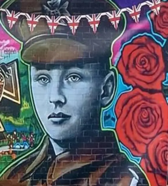 Picture of a mural to Private Peachment