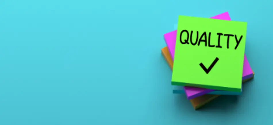 Quality written on sticky notes
