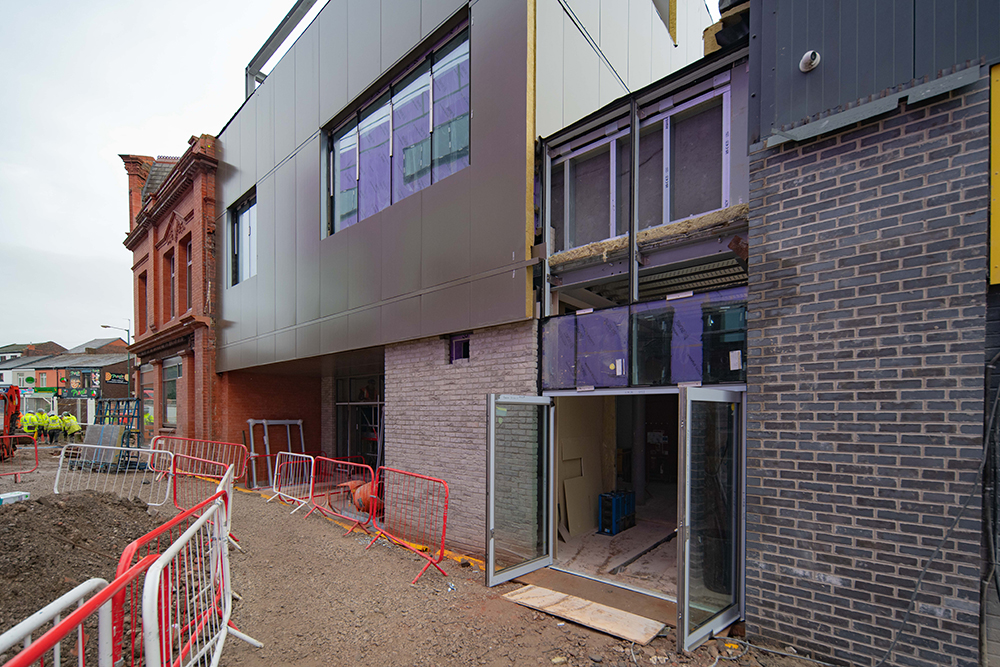 A two-storey building that is under construction