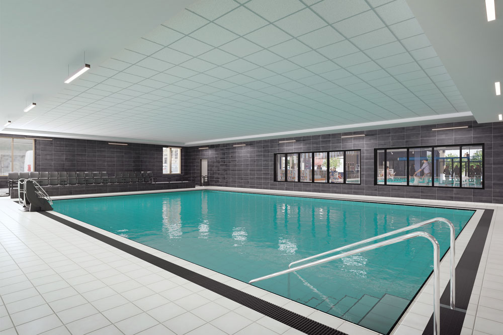 Small indoor swimming pool