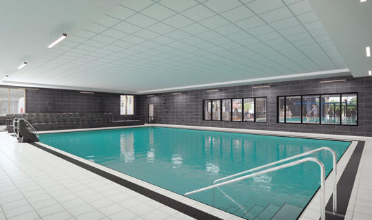 Small indoor swimming pool