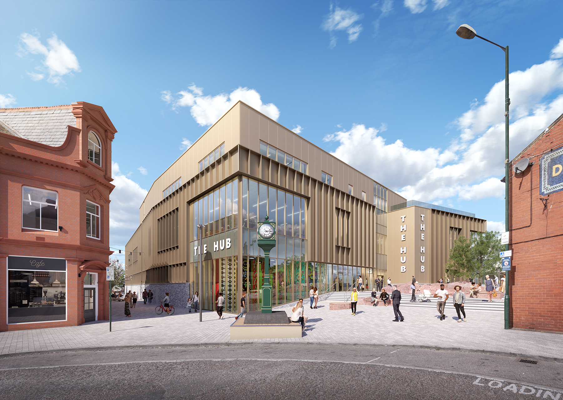 Radcliffe Civic Hub - entrance view