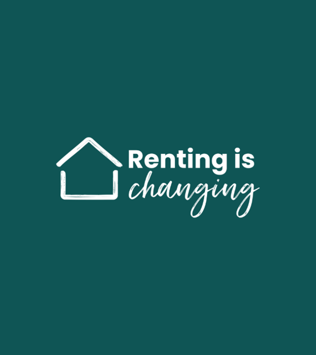 house with text reading renting is changing