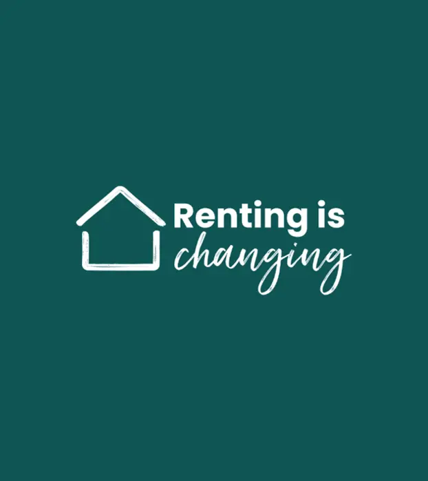 house with text reading renting is changing