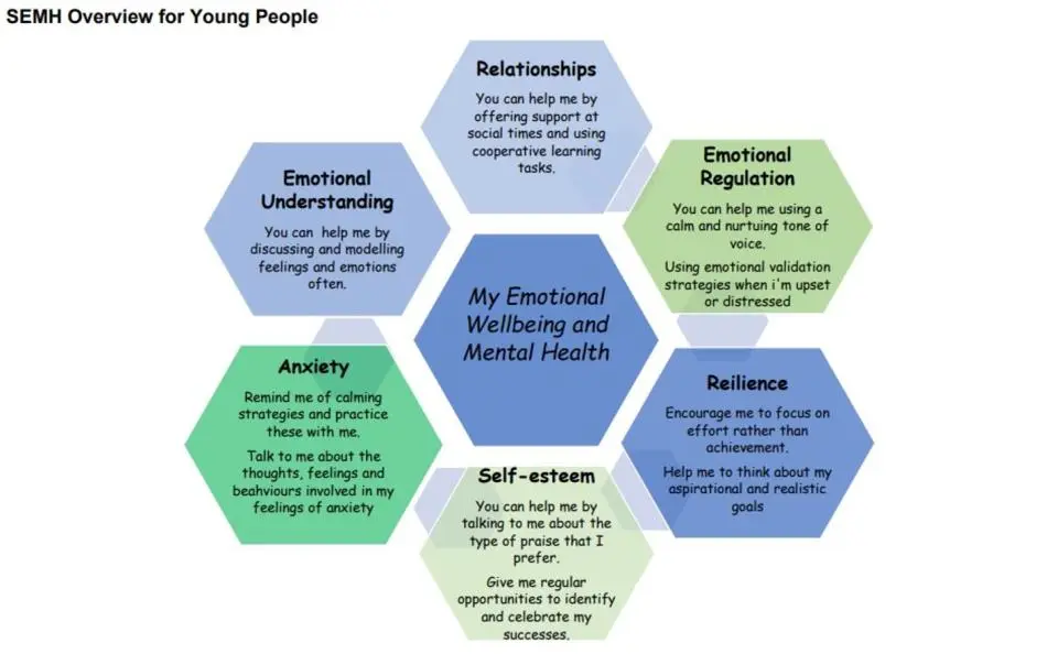 Diagram outlining effects on emotional wellbeing and mental health