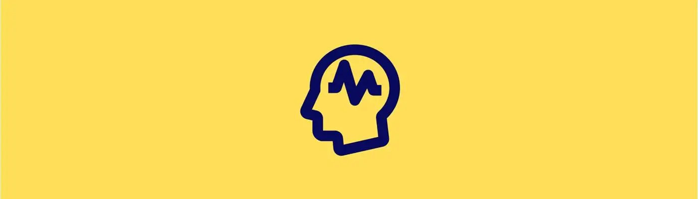 A head with a life line for a brain