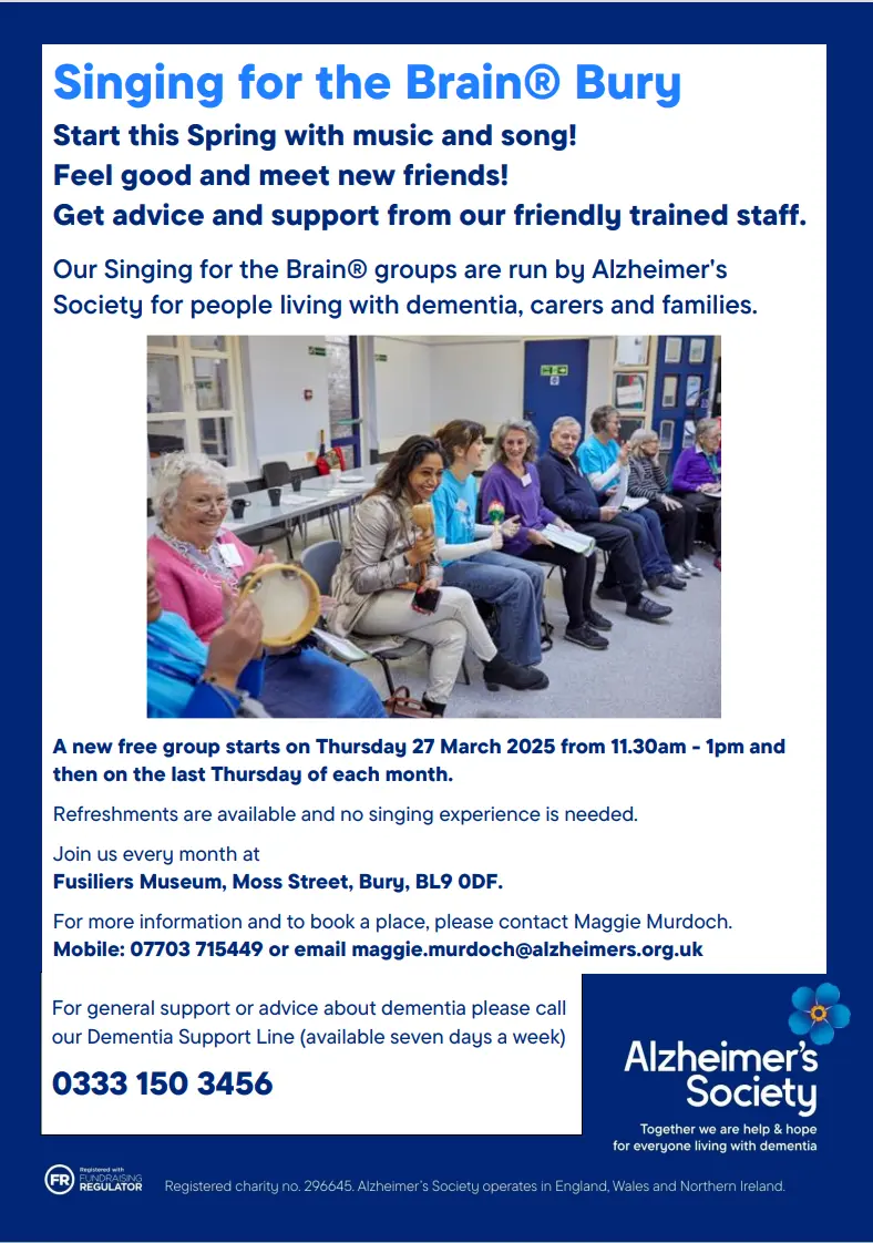 Singing for the brain sessions poster