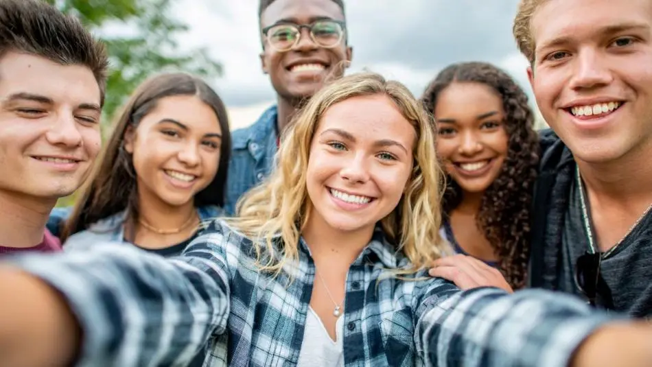 Group of friends taking a selfie