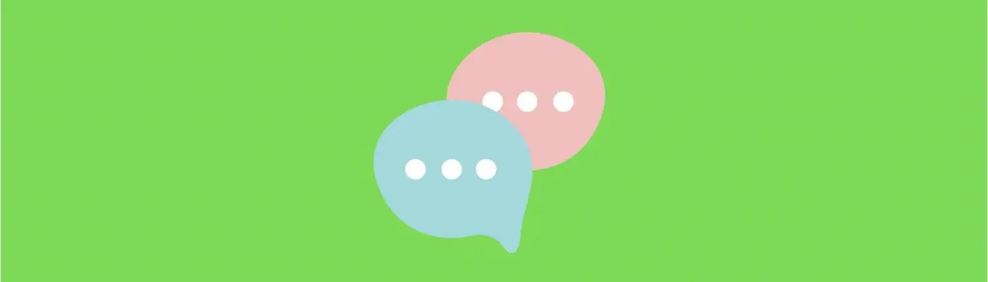 Two speech bubbles