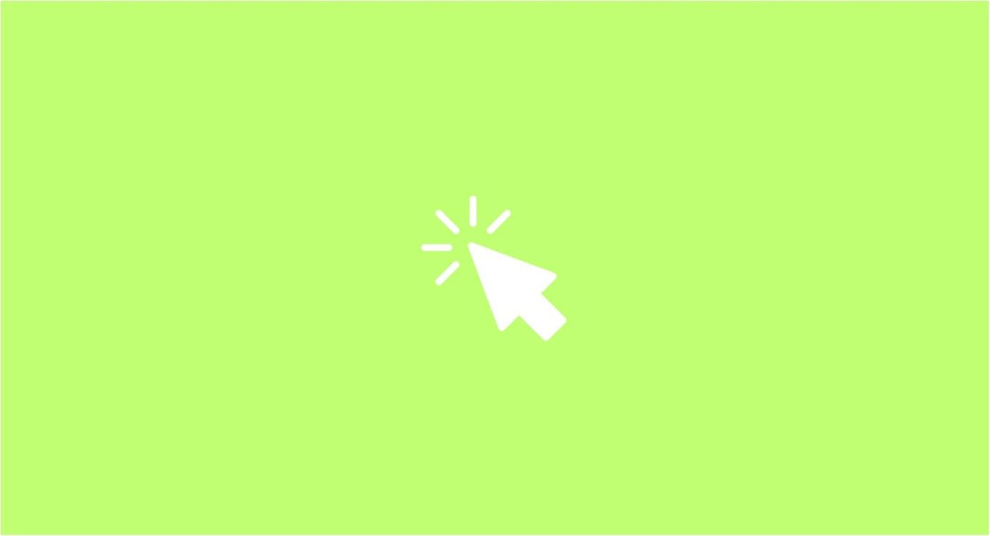 Cursor icon on green background