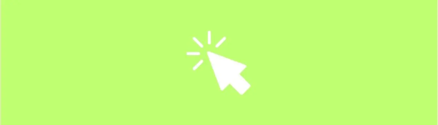 Cursor icon on green background
