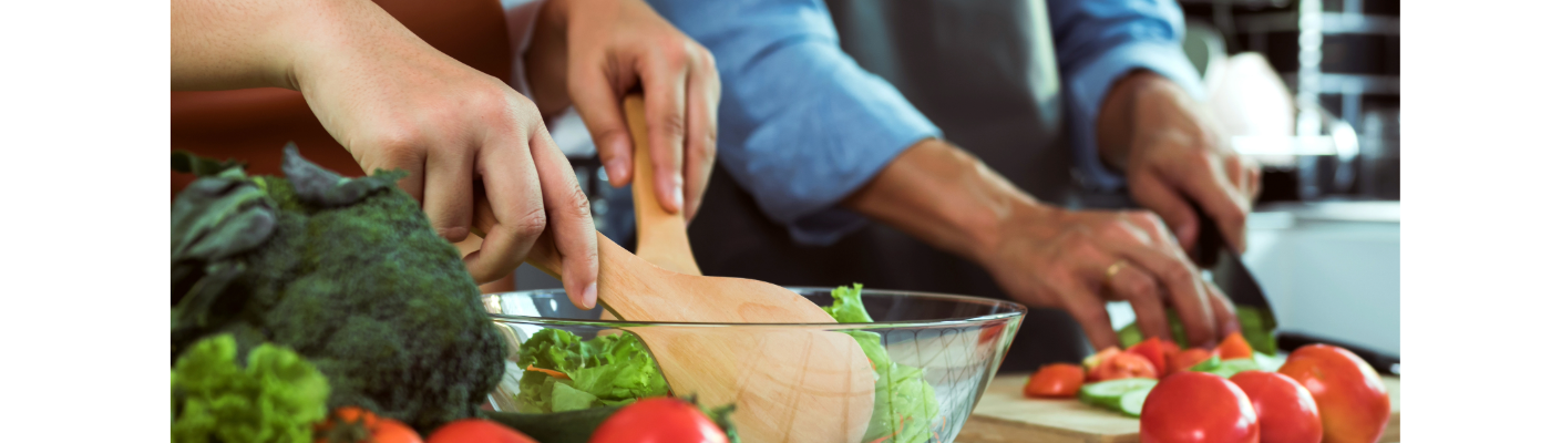 People preparing vegetables 