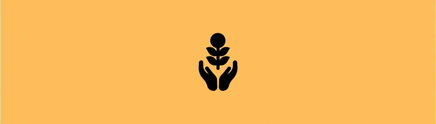 a pair of hands cupping a growing plant