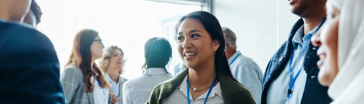 a group of professional talking