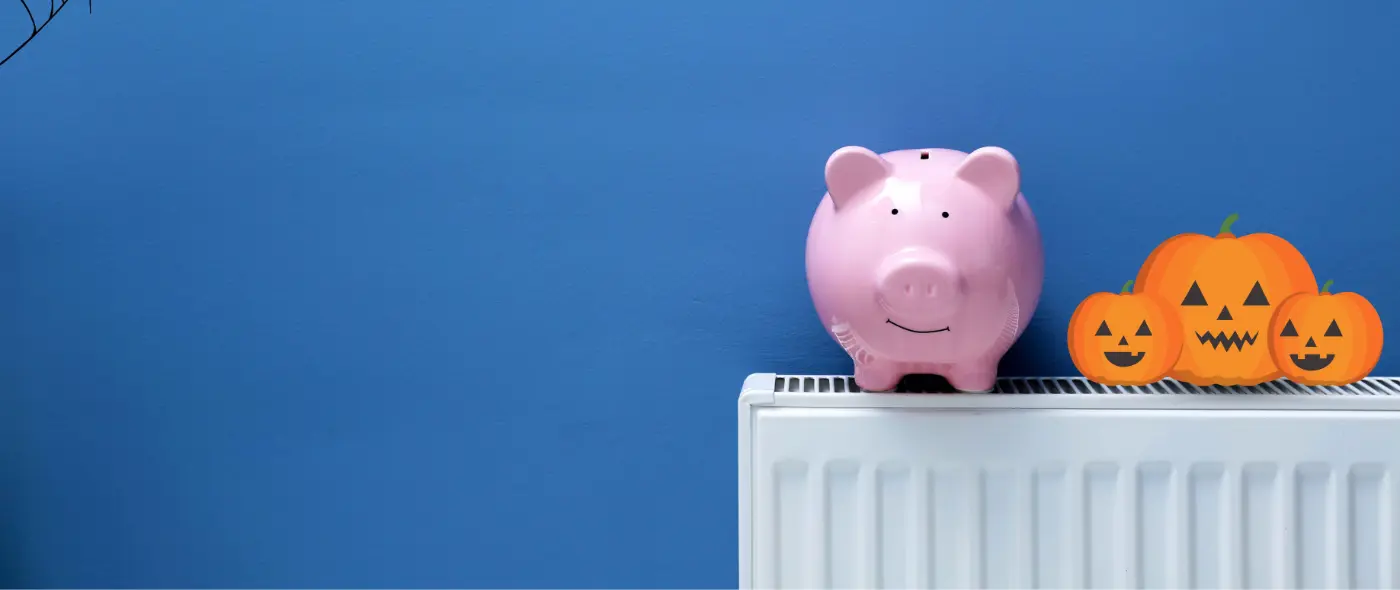 piggy bank on a radiator