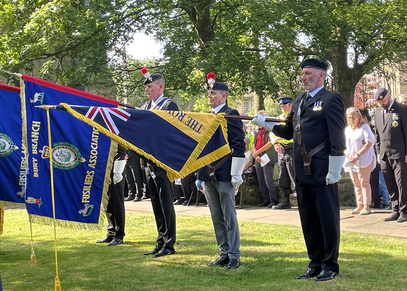 Lowering of standards during the VJ Day 80the Anniversary commemoration service
