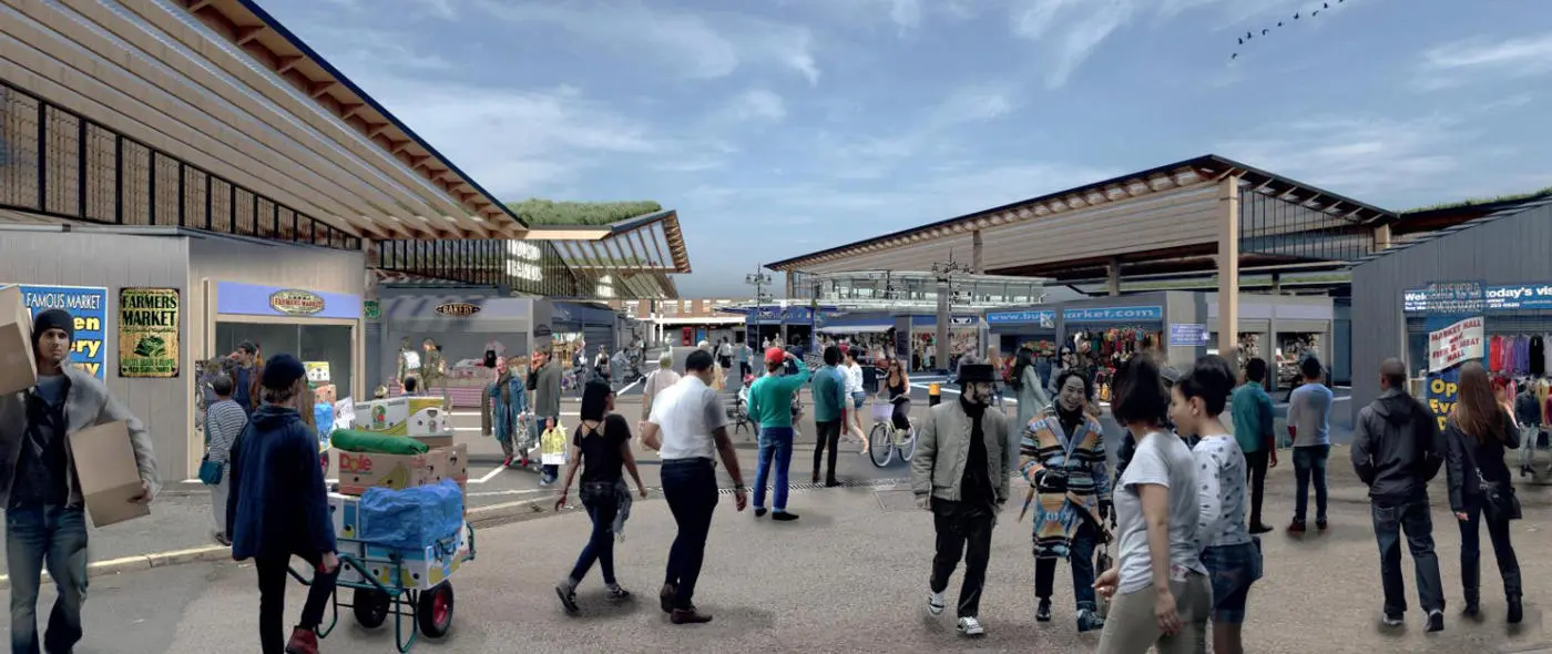 Artists impression of the new Bury Market