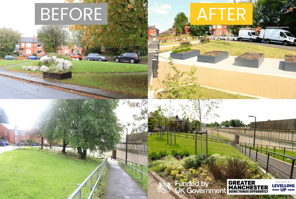 Before and After images of the Chesham Regeneration