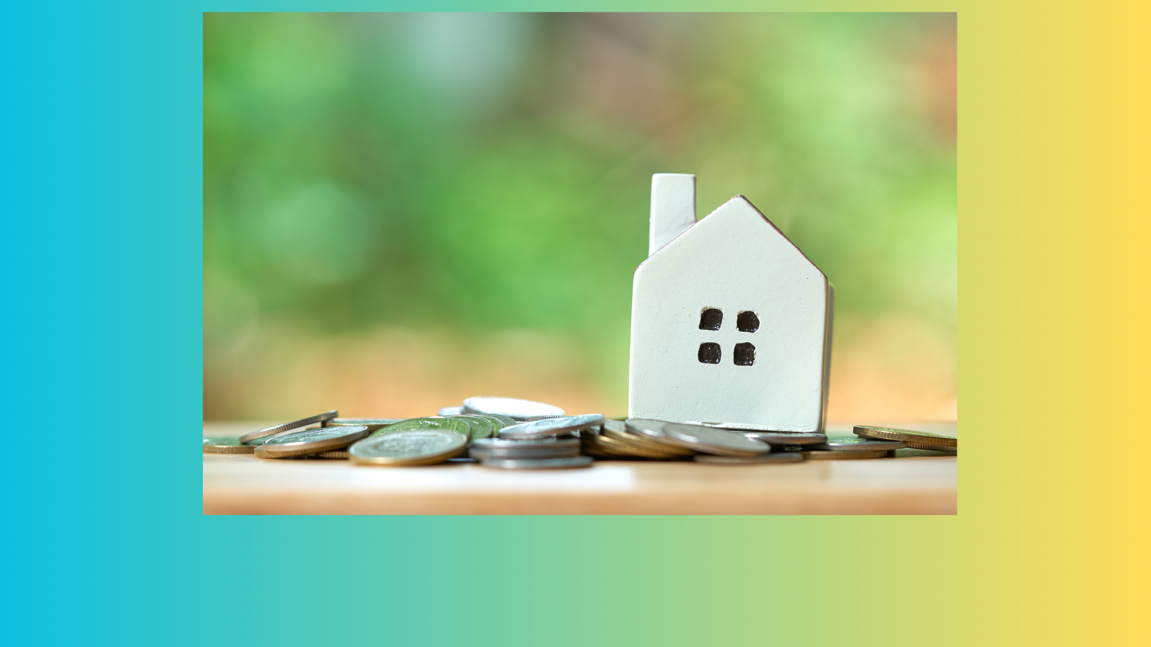 A model house on some coins 